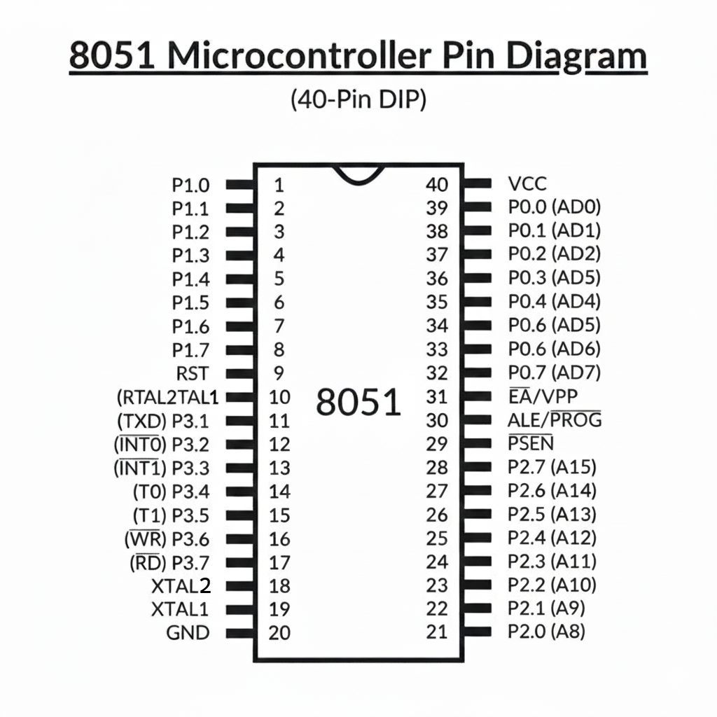 Opis wyprowadzen 8051